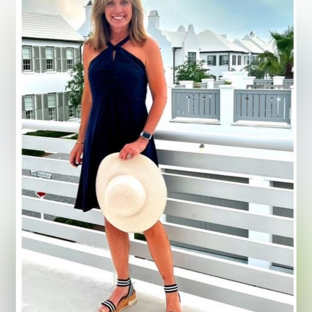 Cabi Strap Tee Dress (navy)